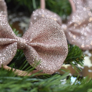 Παιδική Κορδέλα μαλλιών, Φιόγκος Γκλίτερ ροζ, 10X7εκ. - κορίτσι, βρεφικά, χριστουγεννιάτικα δώρα, δώρο γέννησης, αξεσουάρ μαλλιών - 3