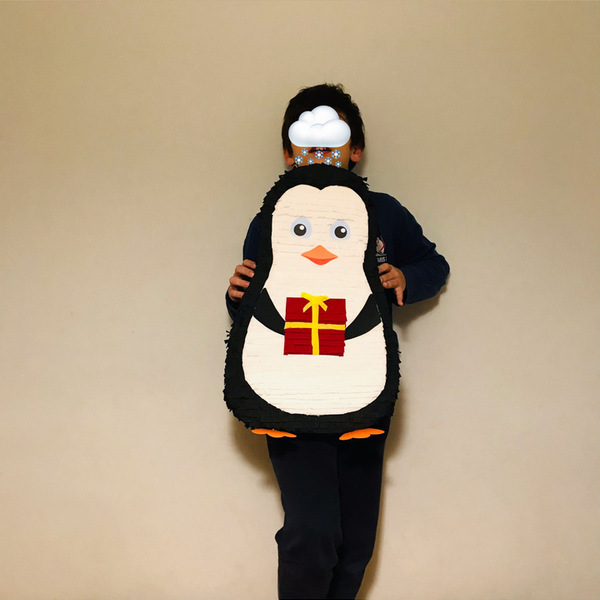 Πινιάτα πιγκουίνος ύψος 50 εκ. - χριστουγεννιάτικο, πινιάτες, πάρτυ γενεθλίων, ζωάκια - 3