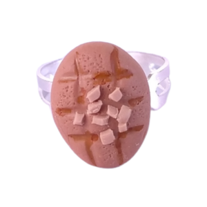 Παιδικό αυξομειούμενο δαχτυλίδι μελομακάρονο με πολυμερικό πηλό / μικρό / μεταλλικό / Twice Treasured - πηλός, cute, καρφωτά, κοσμήματα, γλυκά