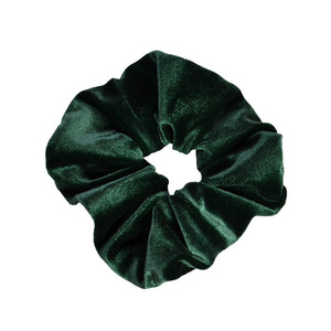 Fluffy Scruncie πράσινο βελούδο - ύφασμα, λαστιχάκια μαλλιών, velvet scrunchies