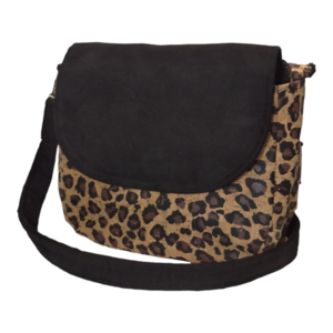 Γυναικεία τσάντα χιαστί από φελλό Leopard. Anifantou - animal print, χιαστί, all day, φελλός