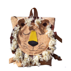 Παιδική τσάντα πλάτης Λέαινα, από φελλό. Anifantou - πλάτης, all day, φελλός, λιοντάρι, τσαντάκια - 2