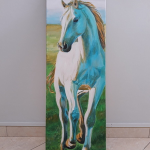 Άλογο λευκό - πίνακες & κάδρα, πίνακες ζωγραφικής - 3