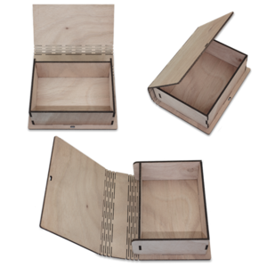 Ξύλινο βιβλίο κουτί με ξύλινα διακοσμητικά στοιχεία ΑϊΒασίλης Καλά Χριστούγεννα - ξύλο, διακοσμητικά - 4