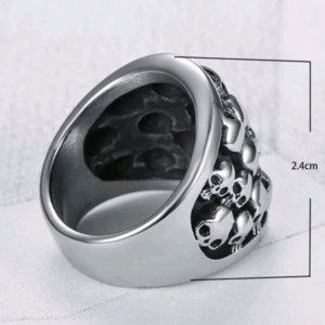Ανδρικό ατσάλινο Δαχτυλίδι Skull - δαχτυλίδια, ατσάλι - 3