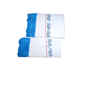 ΣΕΤ πετσέτες μπάνιου και προσωπου με κρίνα σταυροβελονιά - πετσέτες