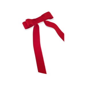 Κόκκινος, βελούδινος φιόγκος 12×19εκ. με κλιπ - ύφασμα, φιόγκος, βελούδο, hair clips - 3