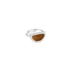 Ασημένιο χειροποίητο δαχτυλίδι σε σχήμα μισοφέγγαρου με σμάλτο - ασήμι 925, σμάλτος, επάργυρα, γιορτή της μητέρας, αυξομειούμενα