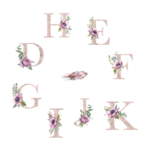 Παιδικό Καδράκι με θέμα το Φλοράλ Μονόγραμμα 23x31,5Yx1εκ Φυσικό Ξύλο Κορνίζα - πίνακες & κάδρα, κορίτσι, λουλούδια, όνομα - μονόγραμμα, παιδικά κάδρα - 3