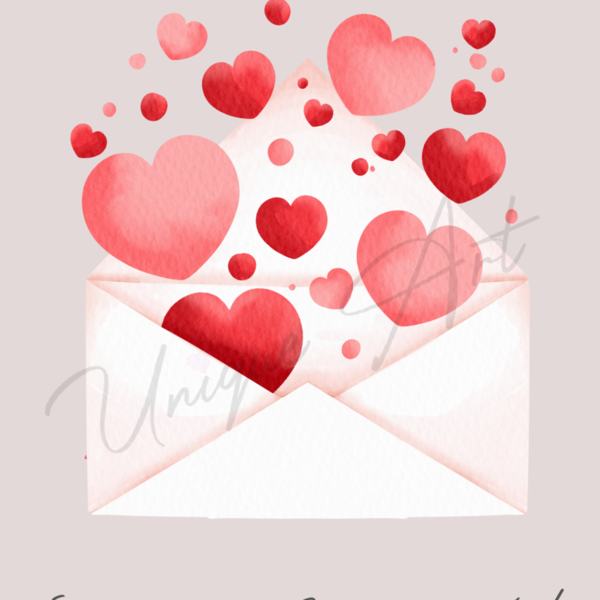 Ευχετήρια κάρτα Ερωτευμένων- Αγ. Βαλεντίνου- Σετ με φάκελο και sticker 12,5x17,5cm Ανοιγόμενη|ΦΑΚΕΛΟΣ ΜΕ ΚΑΡΔΙΕΣ - χαρτί, αγ. βαλεντίνου, ευχετήριες κάρτες - 2