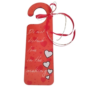 Love door hanger κρεμαστό πορτας με μηνυμα για ερωτευμένα ζευγάρια - ξύλο, διακοσμητικά, αγ. βαλεντίνου