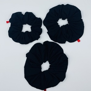 Black Signature - Scrunchies Collection - ύφασμα, λαστιχάκια μαλλιών