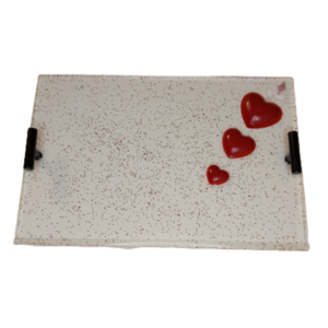 Δίσκος σερβιρίσματος από ρητίνη - Καρδιές - 20x30 - γυαλί, ρητίνη, διακοσμητικά, είδη σερβιρίσματος - 2