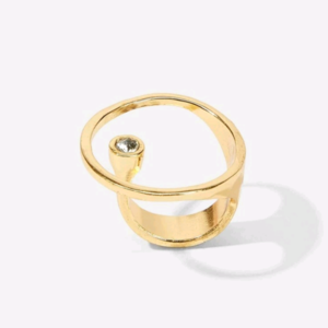 Δαχτυλίδι Με Ζιρκον Dare - επιχρυσωμένα, ορείχαλκος, γεωμετρικά σχέδια, σταθερά - 2