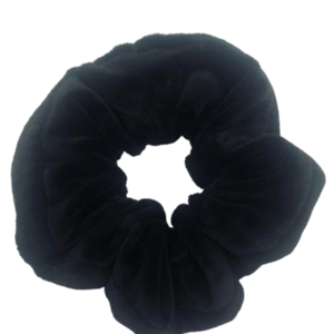 Μαύρο βελουτέ scrunchie - ύφασμα, χειροποίητα, λαστιχάκια μαλλιών, velvet scrunchies