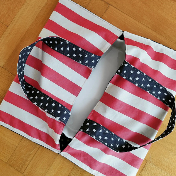 Born im the USA - Tart bag double face - ύφασμα, οικολογικό, δώρο οικονομικό - 2