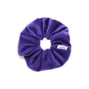 Μωβ βελουτέ λαστιχάκι μαλλιών| purple velour scrunchie - ύφασμα, βελούδο, για τα μαλλιά, δώρα για γυναίκες, λαστιχάκια μαλλιών