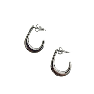 Khloe earrings - κρίκοι, μικρά, ατσάλι, καρφάκι - 2