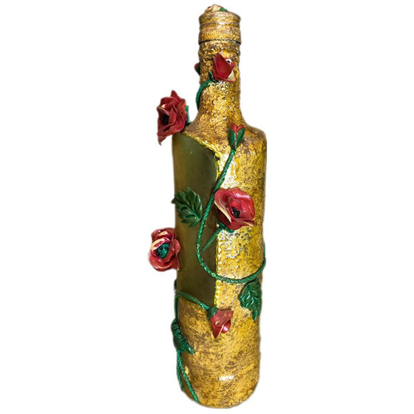 3D ΔΙΑΚΟΣΜΗΤΙΚΟ ΜΠΟΥΚΑΛΙ ΠΟΤΩΝ *MAKOVAIA* - γυαλί, ρητίνη, οργάνωση & αποθήκευση, πηλός, διακοσμητικά μπουκάλια - 3