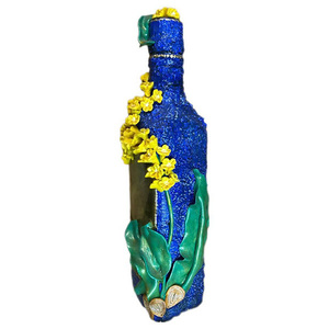 3D ΔΙΑΚΟΣΜΗΤΙΚΟ ΜΠΟΥΚΑΛΙ ΠΟΤΩΝ *POLIANA* - γυαλί, ρητίνη, οργάνωση & αποθήκευση, πηλός, διακοσμητικά μπουκάλια - 3