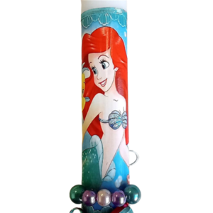 Πασχαλινή λαμπάδα μικρή γοργόνα Ariel με βραχιολάκι. - κορίτσι, λαμπάδες, για παιδιά, για εφήβους, ήρωες κινουμένων σχεδίων - 2