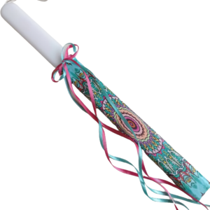 Πασχαλινή λαμπάδα με σχέδια πολύχρωμα 1. - κορίτσι, λαμπάδες, για παιδιά, για ενήλικες, για εφήβους