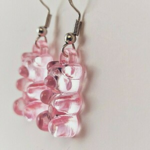 Παιδικά σκουλαρίκια Haribo αρκουδάκια ροζ - ασήμι 925, πλαστικό, αρκουδάκι, παιδικά σκουλαρίκια, φθηνά - 4