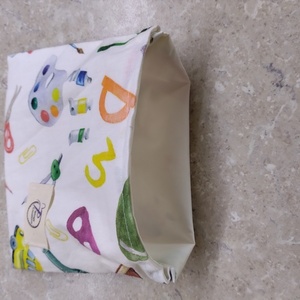 θηκη κολατσιου-snack bag 13*16cm - ύφασμα, χειρός, tote, μικρές - 2