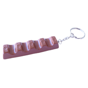 Μπρελόκ σοκολάτα kinder με πολυμερικό πηλό / μεγάλο / μεταλλικό / Twice Treasured - πηλός, γλυκά, μπρελοκ κλειδιών - 2