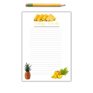 Σημειωματάριο λίστας φρούτο ανανάς - DIY