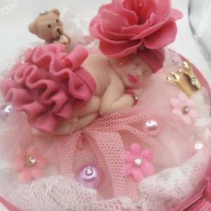 Το Πρώτο μου Πάσχα! "Tiny Spring dusty pink Princess" - κορίτσι, διακοσμητικά, πρώτο Πάσχα, πριγκίπισσες, για μωρά - 3