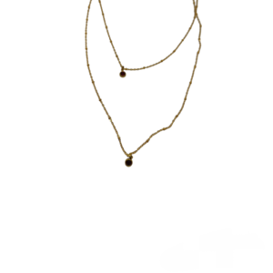 Ατσάλινη αλυσίδα διπλή σε χρυσό χρώμα με κρεμαστό στοιχείο 6mm σε λευκό & Μπορντό χρωμα - charms, ορείχαλκος, μαμά, κοντά, ατσάλι