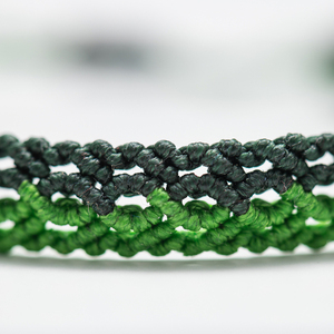 Μακραμέ βραχιόλια γυναίκα σκούρο πράσινο και ανοιχτό πράσινο, χειροποίητα βραχιόλια - Macrame bracelet womens dark green and light green, handmade bracelet - νήμα, μακραμέ, boho, χεριού, αυξομειούμενα - 4