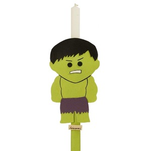 Λαμπάδα Hulk - λαμπάδες, για παιδιά, για εφήβους, σούπερ ήρωες, ήρωες κινουμένων σχεδίων - 3