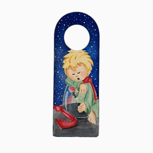 Ξύλινο κρεμαστό για την πόρτα ,"μικρός πρίγκιπας"7.5χ20.5 - ζωγραφισμένα στο χέρι, μικρός πρίγκιπας, δώρα γενεθλίων