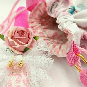 Λαμπάδα αρωματική ροζ 33cm με σκουλαρίκια πεταλούδες - κορίτσι, λαμπάδες, για παιδιά - 5