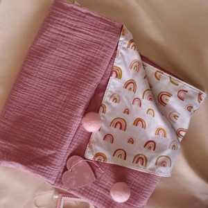 Βαμβακερή κουβέρτα από μουσελίνα για νεογέννητα κορίτσια - κορίτσι, κουβέρτες - 2