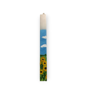 ηλιοτρόπια/ λαμπάδα/ πλακέ/ 37,5 εκ./ ζωγραφισμένη - λουλούδια, λαμπάδες, για παιδιά, για ενήλικες, για εφήβους - 4