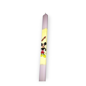 Mouse σε κίτρινο φόντο/ λαμπάδα/ πλακέ/ 37,5 εκ./ ζωγραφισμένη - λαμπάδες, για παιδιά, για ενήλικες, ήρωες κινουμένων σχεδίων, για μωρά - 4