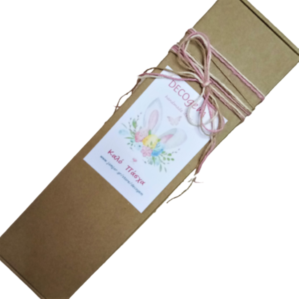 Προσωποποιημένη λαμπάδα αρωματική πλακέ ροζ ( 32 χ 3 εκ. ) με ξύλινο κρεμαστό λαγουδάκι με όνομα ( 10 εκ. ) - κορίτσι, λαμπάδες, για παιδιά, για μωρά, προσωποποιημένα - 5