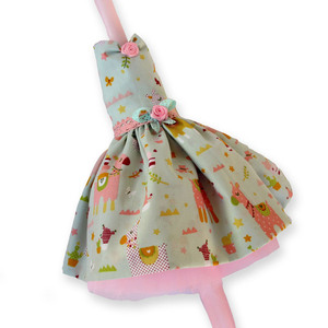 Λαμπάδα με βαμβακερό φόρεμα Lamma βεραμάν με ροζ κερί 40cm - κορίτσι, λαμπάδες, μπαλαρίνες, για παιδιά, ζωάκια