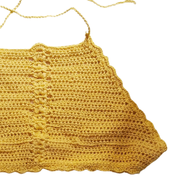 Bikini top SUNSET (yellow) - βαμβάκι, crop top - 2