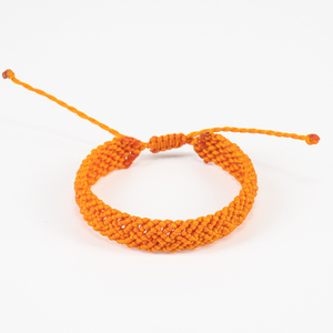 Μακραμέ βραχιόλια ανδρικά πορτοκάλι, χειροποίητα βραχιόλια γυναίκα - Macrame bracelet mens orange, handmade bracelet womens - νήμα, μακραμέ, boho, χεριού, αυξομειούμενα