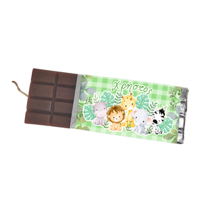 Λαμπάδα με ζώα του δάσους σε σοκολάτα με το όνομα του παιδιού - αγόρι, λαμπάδες, για μωρά