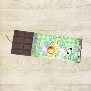 Λαμπάδα με ζώα του δάσους σε σοκολάτα με το όνομα του παιδιού - αγόρι, λαμπάδες, για μωρά - 2