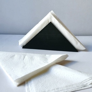 Χαρτοπετσετοθήκη ξύλινη μαύρο τρίγωνο 9εκΧ17,5εκ - ξύλο, είδη κουζίνας, στολισμός τραπεζιού - 2