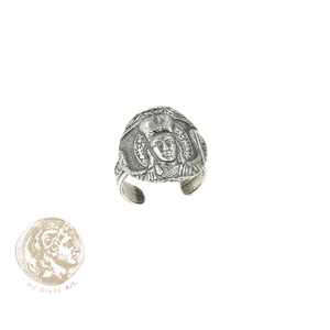 Δαχτυλίδι Ασημένιο του Αρχαγγέλου Ταξιάρχη Μιχαήλ ΟΞΥΝΤΕ - ασήμι, αυξομειούμενα