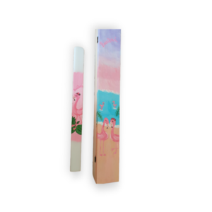 Φλαμίγκο σετ / λαμπάδα με λαμπαδόκουτο/ πλακέ/ 37,5 εκ./ ζωγραφισμένη/ κουτί/ ξύλινο/ 47 εκ. - λαμπάδες, σετ, flamingos, για παιδιά, για μωρά - 2