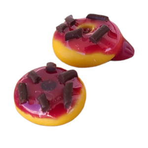 Καρφωτά σκουλαρίκια donut με γλάσο φράουλας και sprinkles σοκολάτας / μικρά / ατσάλι / Twice Treasured - πηλός, cute, καρφωτά, ατσάλι, γλυκά - 2