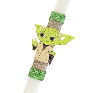 Λαμπάδα αρωματική λευκή Star Wars Mandalorian Yoda 32 εκ. - λαμπάδες, για ενήλικες, για εφήβους - 5